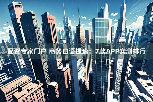配资专家门户 商务口语提速：7款APP实测排行
